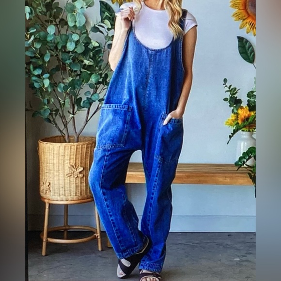 Oli & Hali Denim - Oli & Hali Oversized Blue Denim Overalls